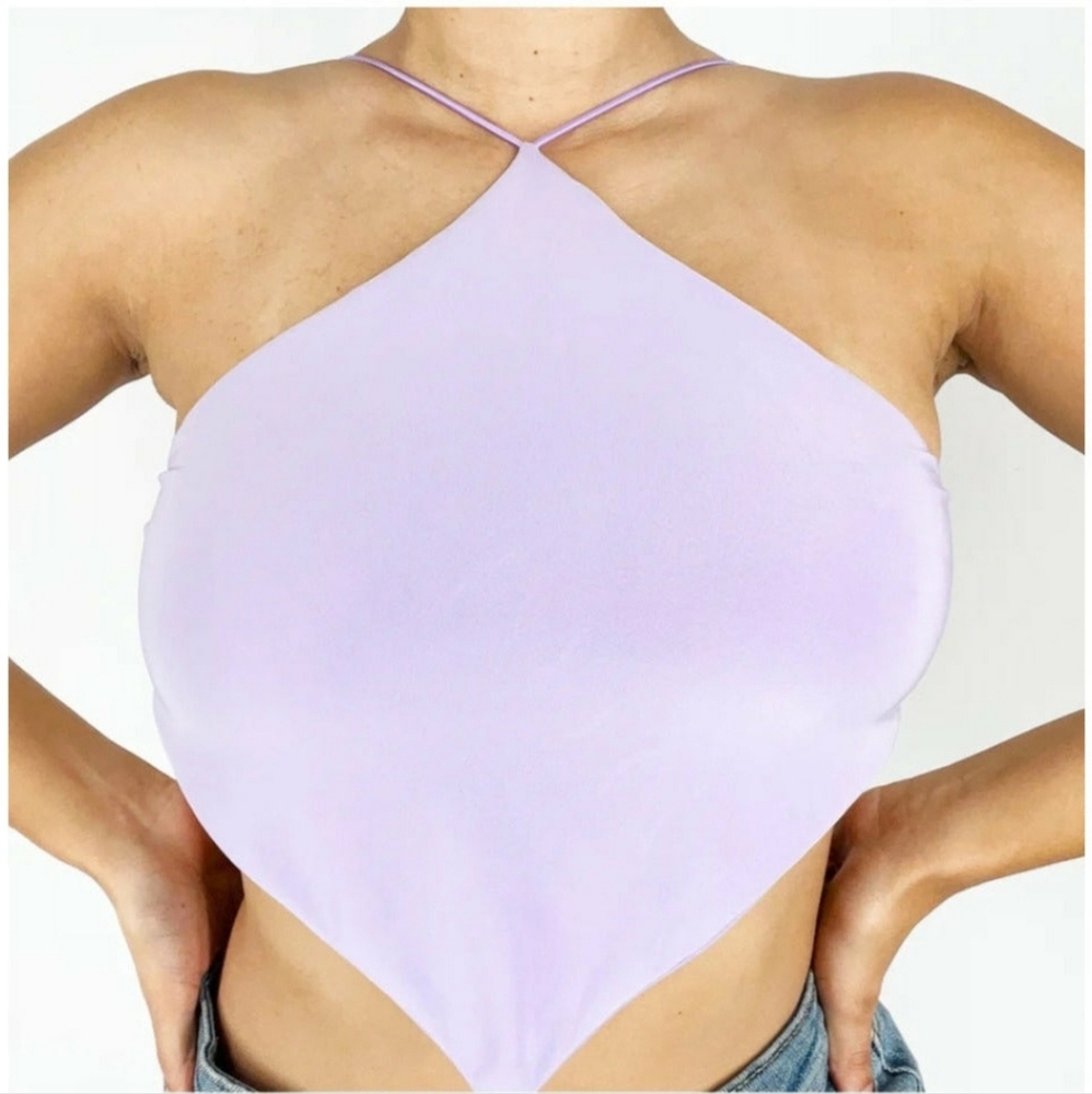 Handkerchief Crop Top Lilac